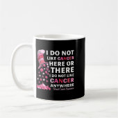 Brustkrebsbewusstsein Ich mag Krebs hier oder nich Kaffeetasse (Links)