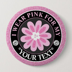Brustkrebsbewusstsein Ich trage Pink For Button