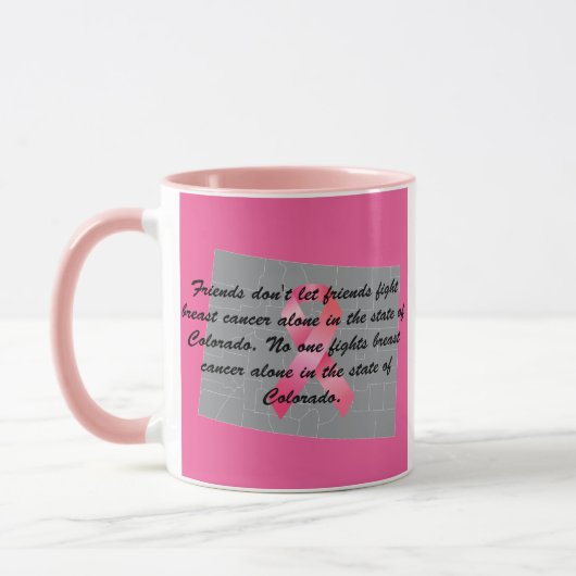 Brustkrebsbewusstsein in Colorado Tasse (Links)