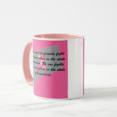 Brustkrebsbewusstsein in Connecticut Tasse (Vorderseite Links)