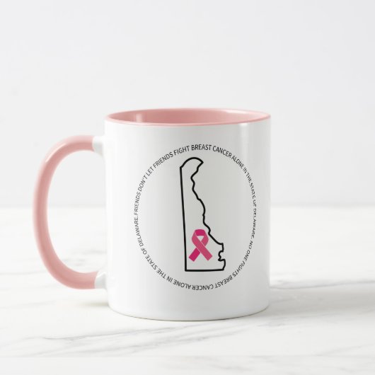 Brustkrebsbewusstsein in Delaware Tasse (Links)