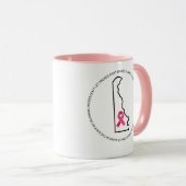 Brustkrebsbewusstsein in Delaware Tasse (VorderseiteRechts)