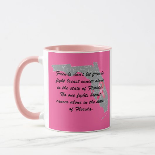 Brustkrebsbewusstsein in Florida Tasse (Links)