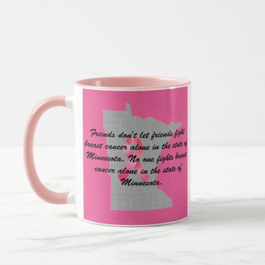 Brustkrebsbewusstsein in Minnesota Tasse (Links)