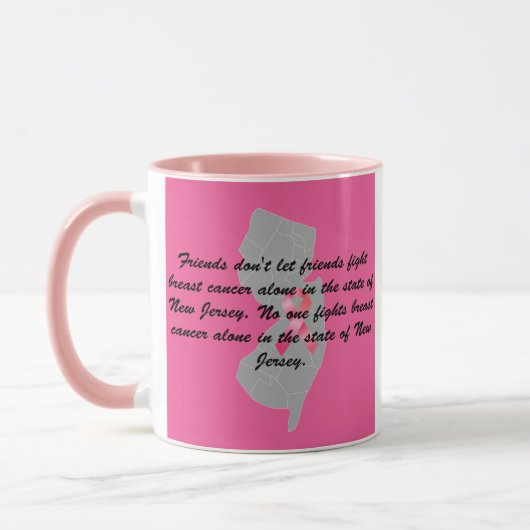 Brustkrebsbewusstsein in New Jersey Tasse (Links)