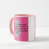 Brustkrebsbewusstsein in New Jersey Tasse (Vorderseite Links)