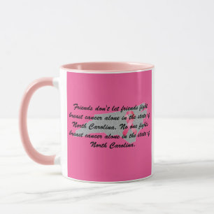 Brustkrebsbewusstsein in North Carolina Tasse