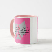 Brustkrebsbewusstsein in Ohio Tasse (Vorderseite Links)