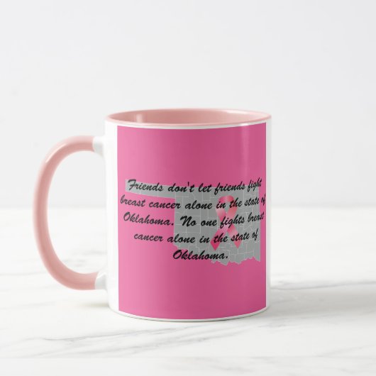 Brustkrebsbewusstsein in Oklahoma  Tasse (Links)