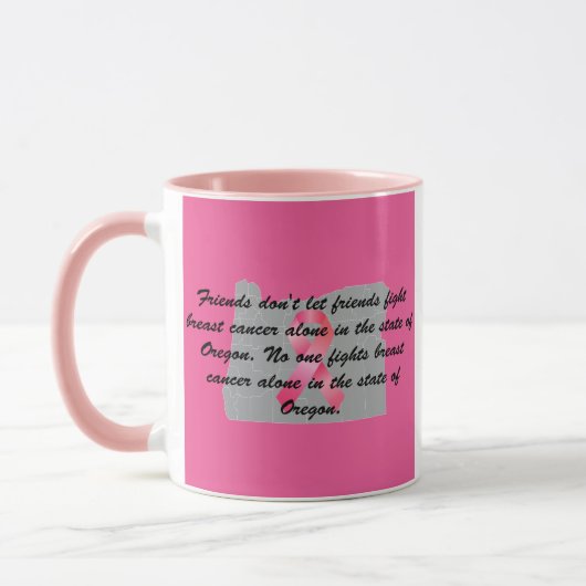 Brustkrebsbewusstsein in Oregon Tasse (Links)