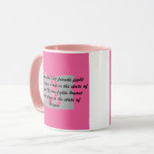 Brustkrebsbewusstsein in Oregon Tasse (Vorderseite Links)
