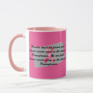 Brustkrebsbewusstsein in Pennsylvania Tasse