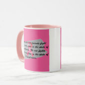 Brustkrebsbewusstsein in Pennsylvania  Tasse (Vorderseite Links)