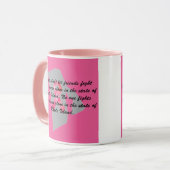 Brustkrebsbewusstsein in Rhode Island Tasse (Vorderseite Links)