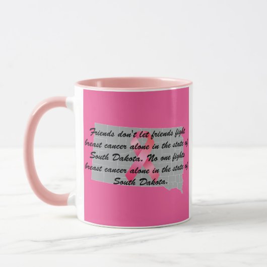 Brustkrebsbewusstsein in South Dakota Tasse (Links)