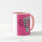 Brustkrebsbewusstsein in Vermont Tasse (VorderseiteRechts)