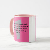 Brustkrebsbewusstsein in Vermont Tasse (Vorderseite Links)