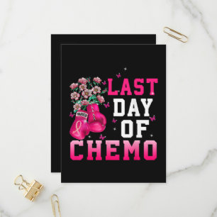 Brustkrebsbewusstsein Letzter Tag der Chemo Kriege Einladungspostkarte