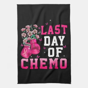 Brustkrebsbewusstsein Letzter Tag der Chemo Kriege Geschirrtuch