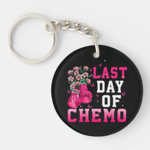 Brustkrebsbewusstsein Letzter Tag der Chemo Kriege Schlüsselanhänger
