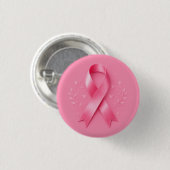 Brustkrebsbewusstsein mit rosa Schleife Button (Vorne & Hinten)