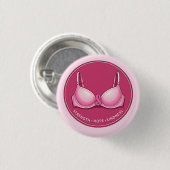 Brustkrebsbewusstsein mit rosa Schleife Button (Vorne & Hinten)