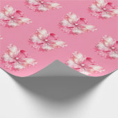 Brustkrebsbewusstsein mit rosa Schleife Geschenkpapier (Ecke)