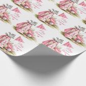 Brustkrebsbewusstsein mit rosa Schleife   Geschenkpapier (Ecke)