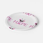 Brustkrebsbewusstsein Pappteller (Schrägansicht)