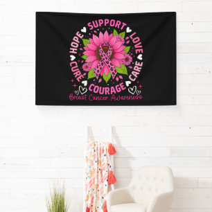 Brustkrebsbewusstsein Rosa Band Sonnenblume Hoffnu Banner