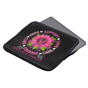 Brustkrebsbewusstsein Rosa Band Sonnenblume Hoffnu Laptopschutzhülle