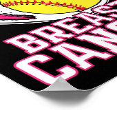 Brustkrebsbewusstsein - Softll Strike Out Pink R Poster (Ecke)