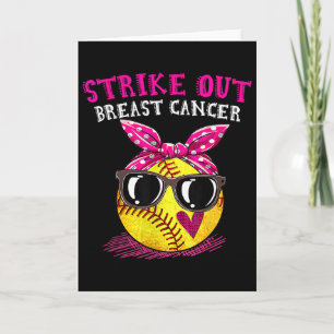 Brustkrebsbewusstsein Strike Out Softll Kämpfer Karte