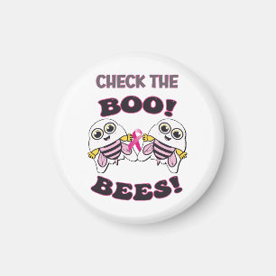 Brustkrebsbewusstsein Überprüfe die Boo-Bees Magnet