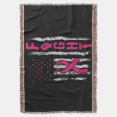Brustkrebsbewusstsein USA-Flagge Decke (Vorderseite Vertikal)