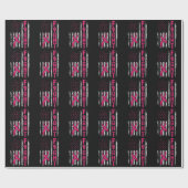 Brustkrebsbewusstsein USA-Flagge Geschenkpapier (Flach)
