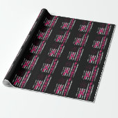 Brustkrebsbewusstsein USA-Flagge Geschenkpapier (Ungerollt)