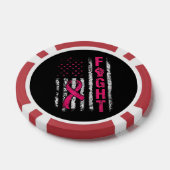 Brustkrebsbewusstsein USA-Flagge Pokerchips (Einzeln)