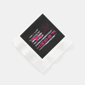 Brustkrebsbewusstsein USA-Flagge Serviette (Ecke)