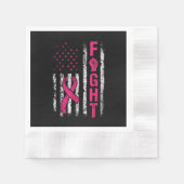 Brustkrebsbewusstsein USA-Flagge Serviette (Vorderseite)