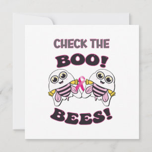 Brustkrebsbewusstseins-Check Die Boo-Bees Einladung