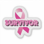 Brustkrebserkrankung Aufkleber (Vorderseite)