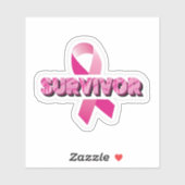 Brustkrebserkrankung Aufkleber (Blatt)