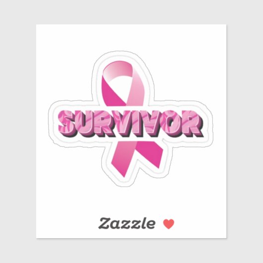 Brustkrebserkrankung Aufkleber (Blatt)