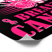 Brustkrebserkrankung - Bowling rosa gestrichen Poster (Ecke)