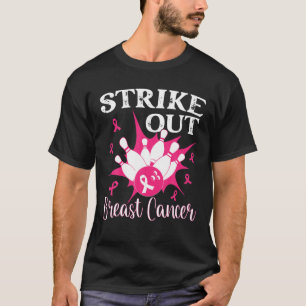 Brustkrebserkrankung - Bowling rosa gestrichen T-Shirt