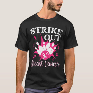Brustkrebserkrankung - Bowling rosa gestrichen T-Shirt