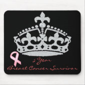 Brustkrebserkrankung - Diamant Princess Crown Mousepad (Vorne)