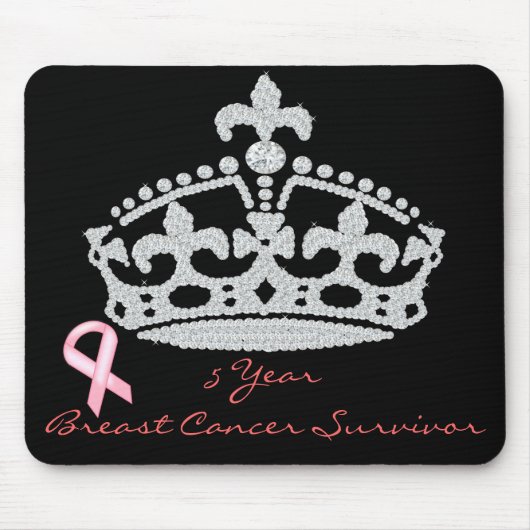 Brustkrebserkrankung - Diamant Princess Crown Mousepad (Vorne)