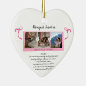 Brustkrebserkrankung Drei Foto Collage Keramik Ornament (Rechts)